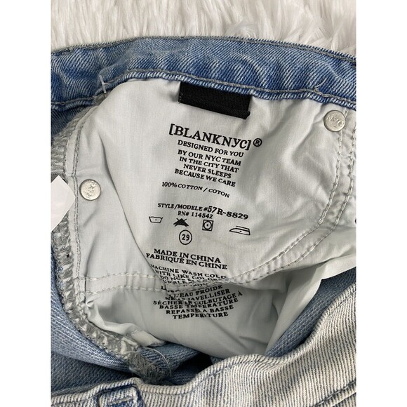 BLANK NYC Shorts The Essex Distressed Destroyed Cut Off Jean Size 29 Blue - Picture 11 of 13
